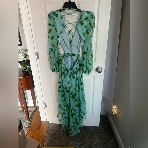RAHI Lime Tie Dye Willa Cutout Open Back Midi Dress Size Large (12-14) N… - Picture 15 of 16
